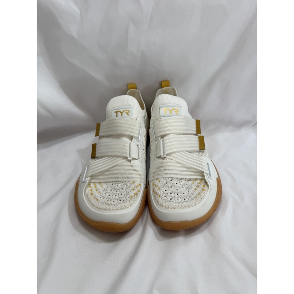 TYR DZ-1 DropZero Barefoot Trainer Squat University White Gold Men 8 Women 9.5